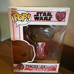 Funko Pop Star Wars Princess Leia Valentine Bobblehead 676 In Box